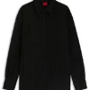 Oversized-fit blouse with pinstripe