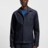 Oversized-fit overshirt in Japanese rigid denim Oversized-fit overshirt in Japanese rigid denim
