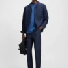 Oversized-fit overshirt in Japanese rigid denim Oversized-fit overshirt in Japanese rigid denim