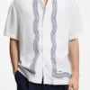 Oversized-fit printed shirt with camp collar Oversized-fit printed shirt with camp collar