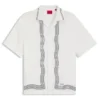 Oversized-fit printed shirt with camp collar Oversized-fit printed shirt with camp collar