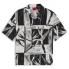Oversized-fit printed shirt with camp collar Oversized-fit printed shirt with camp collar