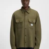 Oversized-fit shirt in a structured cotton blend
