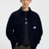 Oversized-fit shirt in a structured cotton blend