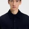 Oversized-fit shirt in a structured cotton blend
