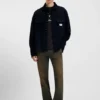 Oversized-fit shirt in a structured cotton blend