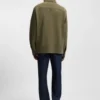 Oversized-fit shirt in a structured cotton blend