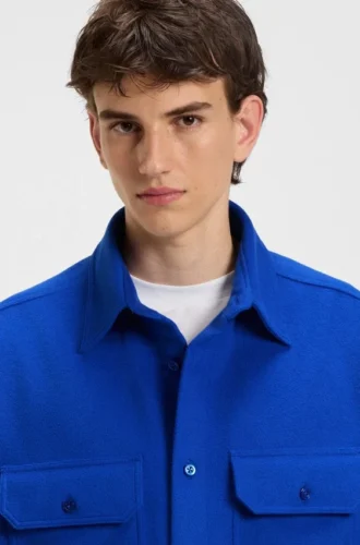 Oversized-fit shirt in brushed flannel