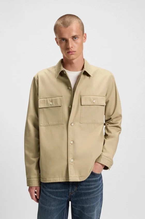 Oversized-fit shirt in cotton twill Oversized-fit shirt in cotton twill
