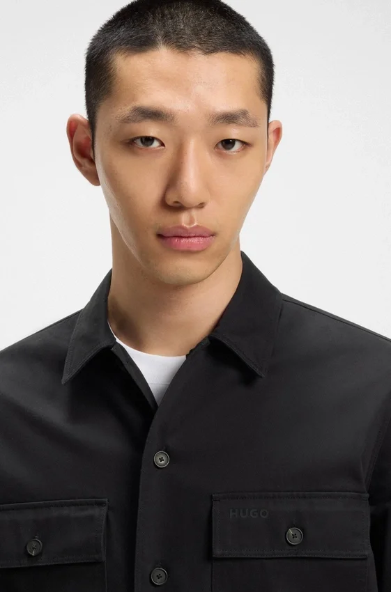 Oversized-fit shirt in cotton twill Oversized-fit shirt in cotton twill