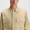 Oversized-fit shirt in cotton twill Oversized-fit shirt in cotton twill