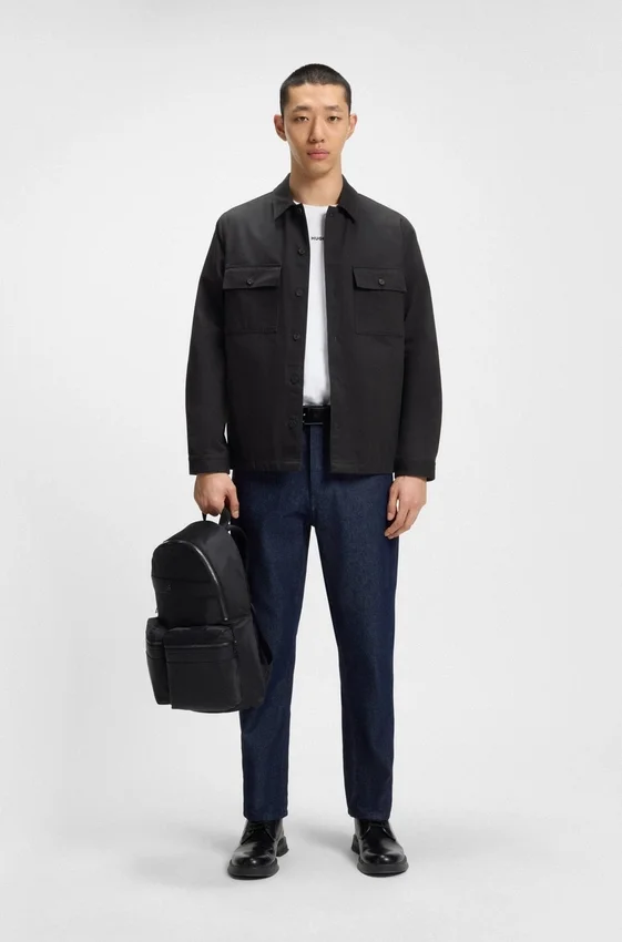 Oversized-fit shirt in cotton twill Oversized-fit shirt in cotton twill