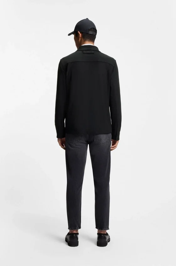 Oversized-fit shirt in faux leather Oversized-fit shirt in faux leather