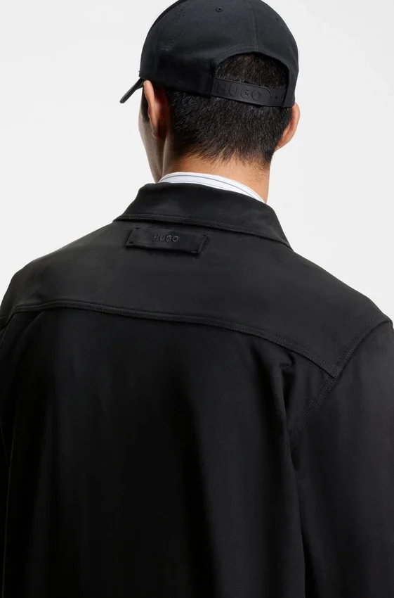 Oversized-fit shirt in faux leather Oversized-fit shirt in faux leather