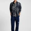 Oversized-fit shirt in jacquard-pattern denim Oversized-fit shirt in jacquard-pattern denim