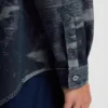 Oversized-fit shirt in jacquard-pattern denim Oversized-fit shirt in jacquard-pattern denim