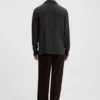 Oversized-fit shirt in lustrous twill