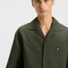 Oversized-fit shirt in paper-touch cotton