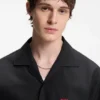 Oversized-fit shirt in paper-touch cotton