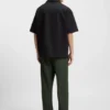 Oversized-fit shirt in paper-touch cotton