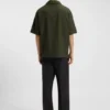 Oversized-fit shirt in paper-touch cotton