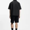Oversized-fit shirt in paper-touch cotton