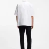 Oversized-fit shirt in paper-touch cotton