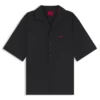 Oversized-fit shirt in paper-touch cotton
