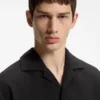 Oversized-fit shirt in stretch-cotton seersucker