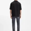 Oversized-fit shirt in stretch-cotton seersucker