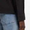 Oversized-fit shirt in stretch-cotton seersucker
