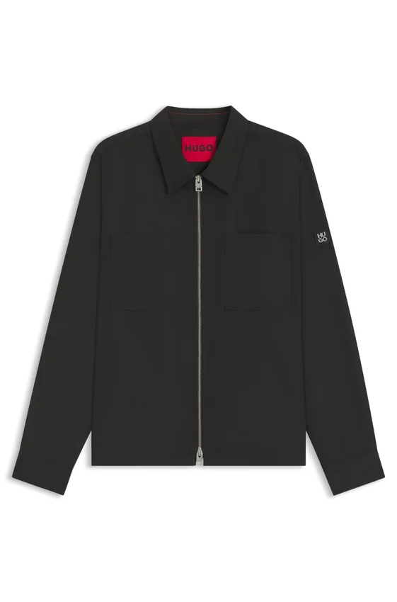 Oversized-fit shirt in water-repellent canvas Oversized-fit shirt in water-repellent canvas