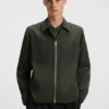 Oversized-fit shirt in water-repellent canvas Oversized-fit shirt in water-repellent canvas