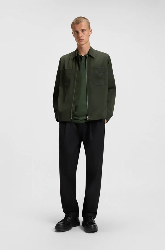 Oversized-fit shirt in water-repellent canvas Oversized-fit shirt in water-repellent canvas