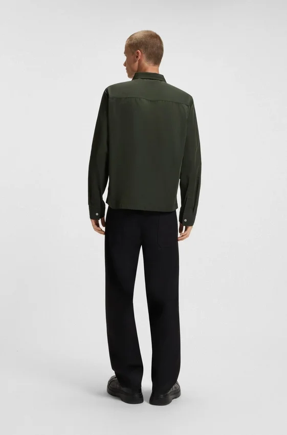Oversized-fit shirt in water-repellent canvas Oversized-fit shirt in water-repellent canvas
