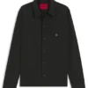 Oversized-fit shirt in water-repellent canvas