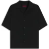 Oversized-fit shirt in wool-blend twill