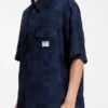 Oversized-fit shirt with check pattern