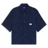 Oversized-fit shirt with check pattern