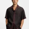 Oversized-fit shirt with digital print