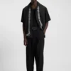 Oversized-fit shirt with embroidered pattern