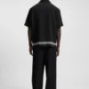 Oversized-fit shirt with embroidered pattern