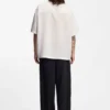 Oversized-fit shirt with horse racing print