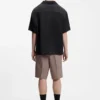 Oversized-fit shirt with jacquard pattern