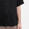 Oversized-fit shirt with jacquard pattern