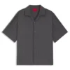 Oversized-fit shirt with jacquard pattern