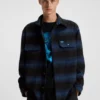 Oversized-fit shirt with shadow stripe