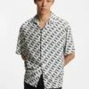 Oversized-fit shirt with statement print