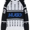 Oversized-fit sweater with ice-hockey-inspired artwork