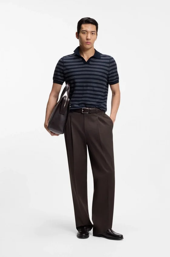 Oversized-fit trousers in cotton and linen Oversized-fit trousers in cotton and linen
